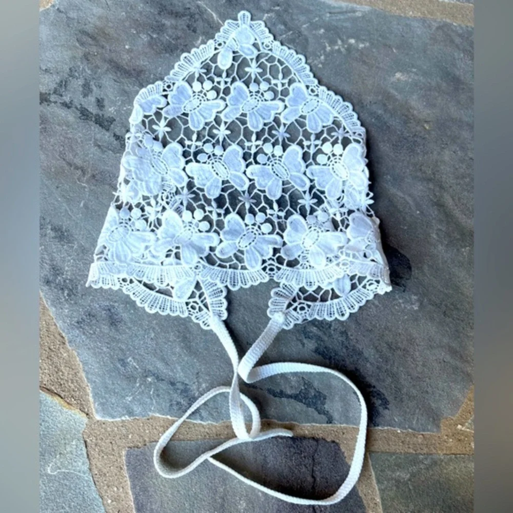 Embroidered Butterfly Hair Scarf